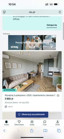 Mieszkanie Wynajem Warszawa Bielany Literacka 17
